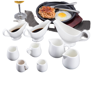 Jarra de Leche o Café de Porcelana de Diseño Moderno y Creativo, con Asa, Portátil, Color Blanco Puro, Vajilla Especializada para Restaurante, Salsera - Product Image 1