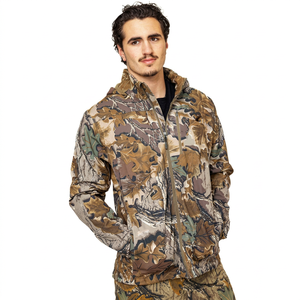 Veste softshell à capuche pour homme, de qualité supérieure, résistante aux intempéries, entièrement zippée, pour la chasse - Product Image 1