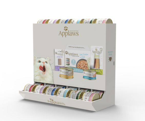 Apache Custom Pet Product Display Rack Dog Cat Food Can Metal Counter Display Stand for Retail Store Shop — view 2