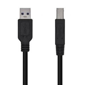 Cable USB 3.0 para impresora, 2 m, negro, USB tipo B macho - USB macho, para conexión de impresoras y dispositivos compatibles. - Product Image 1
