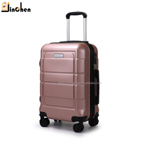 Set Koper Trolley Cangkang Keras Mewah Grosir Logo Kustom Abu-abu Ringan Tahan Air 3 Buah Set Koper Perjalanan