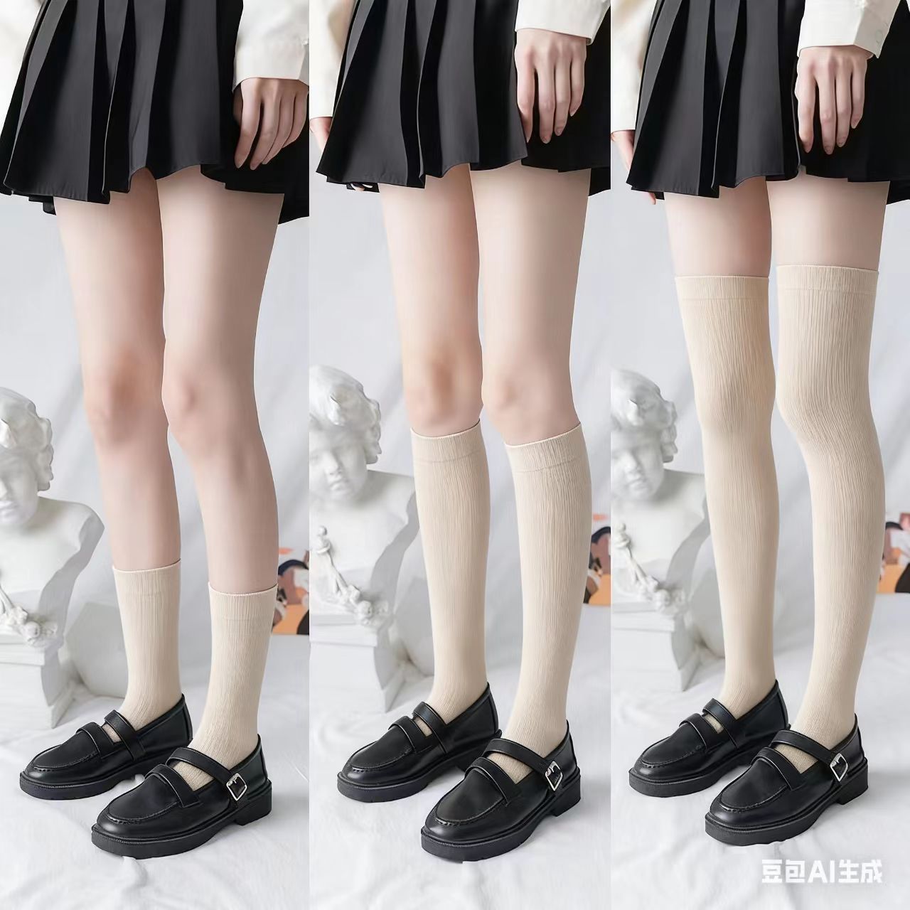 เหนือเข่า [สีเบจ]