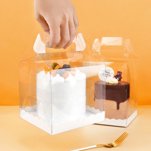 Bán Buôn Trái Cây Bánh Bánh Tráng Miệng Hộp Sô Cô La Hộp Bánh Thực Phẩm Trong Suốt Tùy Chỉnh Cao Rõ Ràng Bánh Hộp Dùng Một Lần Tráng Giấy - Product Image 2