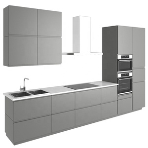 Modern Style European Wholesale Matt Grey Modernas Mueble de Cocina Lacquer Kitchen Cabinet