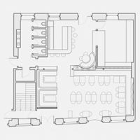 Ensemble de canapés de restaurant en tissu de style luxueux avec table et chaises, mobilier de restaurant occidental commercial