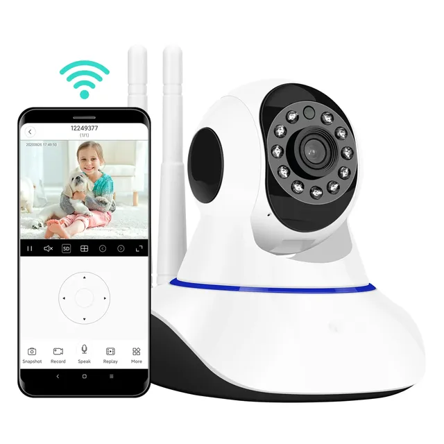 V380 Pro 3MP Indoor P2P Security HD Wifi Camera Indoor Smart Wifi Home Security CCTV IP Camera Home PTZ Rotating Camera for Home