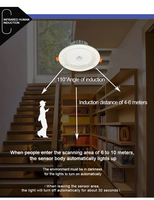 Plafonnier LED encastré rond AC110V 220V, détecteur de mouvement PIR, spot de plafond pour salle de bains, cuisine, éclairage d'intérieur