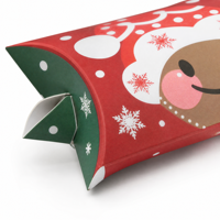 Cajas de Regalo de Cartón con Forma de Almohada para Navidad, Paquete de 12, para Dulces, Joyería, Recuerdos de Fiestas
