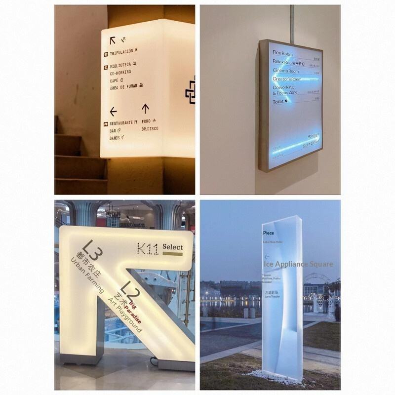 Guide Sign Rectangle Theme Park Outdoor Vertical Rectangle Guide Signs Scenic Luminous ...
