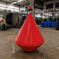 Boya Cónica de PE Roja para Señalización de Canales Marinos, Flotante, de Advertencia, Suministro Directo de Fábrica