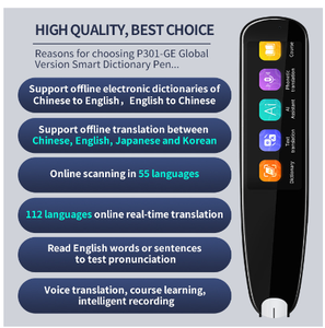 P301 Business Edition Hors ligne Chinois <span class=keywords><strong>Anglais</strong></span> Japonais Coréen Online Scan 55 Pays Traduction en ligne 112 Country Scan Transla - Product Image 6