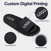 Sandalias EVA con Logotipo Personalizado OEM, Certificación BSCI SMETA, Impresión Digital, Ecológicas, Antideslizantes, Ligeras, Unisex, Venta al Por Mayor