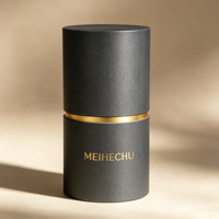 Emballage personnalisé pour flacon de parfum cosmétique, huile essentielle, tube en papier, boîte cylindrique, estampage à chaud pour boîte cadeau de flacon de parfum de luxe