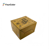 Boîte à bière en carton kraft recyclable avec laminage mat et poignée, forme personnalisable pour l'emballage des boissons