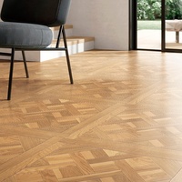Carreaux de sol intérieurs en céramique mate antidérapants et imperméables à haute absorption, motif floral rétro nordique, grain de bois naturel