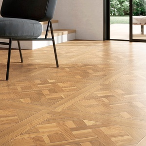 Azulejos de Cerámica Mate con Patrón Floral Retro Nórdico y Vetas de Madera Natural, Antideslizantes e Impermeables para Interiores de Hoteles, Apartamentos y Salas de Estar - Product Image 4