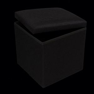 Modern Stool Living Room Furniture <b>Storage</b> Box Fabric Stainless Steel Bamboo Highest Quality Sample Available Stools Counter - Product Image 3