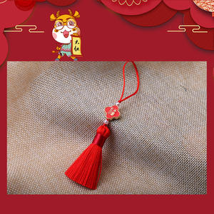 Miyue 5โคลเวอร์สี่แฉกแบบสั้นและอวบอ้วนมีพู่ห้อยสองสีแขวนเครื่องประดับเสื้อผ้าอเนกประสงค์ - Product Image 6