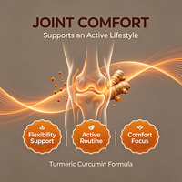 Capsules de Curcuma et Curcumine 95% Curcuminoïdes avec Extrait de Poivre Noir et de Gingembre Antioxydant Soutien Articulaire Complément Herbal