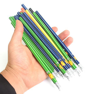 Crayons à mine graphite HB standard pour enfants, promotionnels, ronds et hexagonaux, avec gomme, personnalisables avec logo, en gros, à prix abordable - Product Image 3