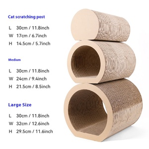 Hoge Dichtheid Gegolfd Papier Kattenmeubilair Stijlvolle Ovale Kat Huis En Scratcher Klassieke Grote Stijl Voor Kerstvakantie - Product Image 2