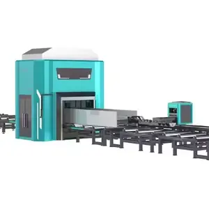 Çelik yapı endüstrisi için otomatik yükleme CNC lazer H işın açısı işın kanal kiriş kesme Beveling makinesi