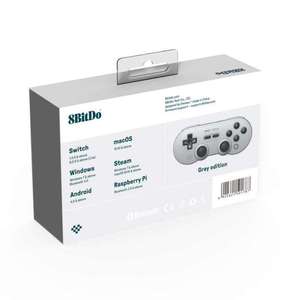 Manette sans fil 8BitDo SN30 Pro 80DM02 grise avec joystick à effet Hall, contrôleur rétro multiplateforme - Product Image 6