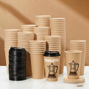 Gobelets en carton personnalisés de 6 oz, gobelets en papier jetables avec couvercle, gobelets à double paroi pour café, bubble tea, boissons chaudes - Product Image 3
