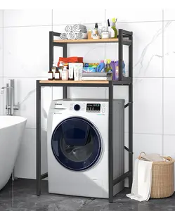 Multilayer metall stahl rohr rohr waschmaschine regal rack bad lagerung regale saving über wc lagerung rack regal