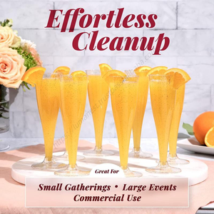 Vente en gros DD1091 Gobelets à vin jetables de 4,5 oz avec paillettes pour fêtes, décoratifs, verres à toast pour mariage, flûtes à champagne en plastique - Product Image 3