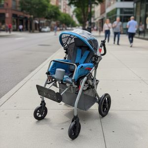 Silla de Ruedas Ortopédica Reclinable para Bebés con Parálisis Cerebral, Silla de Ruedas Pediátrica para Niños y Adultos con Bandeja - Product Image 2