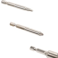 Extracteurs de vis à double tête de qualité industrielle, finition sablée avec revêtement en titane, mesure métrique, pour vis/boulons de 3 mm de diamètre