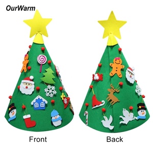 Ourwarm 3D bricolage arbre <span class=keywords><strong>de</strong></span> noël en feutre avec 18 pièces ornement - Product Image 2