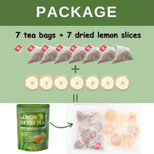 <span class=keywords><strong>Thé</strong></span> amincissant bio au citron et à la vitamine C, saveur citron, à base de plantes chinoises, en pyramides, pour la perte de poids, sachets de <span class=keywords><strong>thé</strong></span> 7 jours - Product Image 4