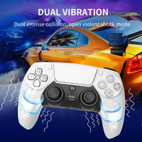 YLW 2025 Meilleur cadeau de Noël, manette de jeu sans fil de style nouveau pour console de jeu PS4, manette à double vibration