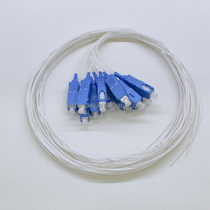 Wholesale SMF 0.9mm Single Mode 1.5m SC/UPC LSZH White Jacket G652D Fiber Core 12Pcs Fiber Optic Pigtails - Product Image 5