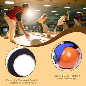 Wooden manual mini <b>bowling</b> ball spinner, round <b>bowling</b> ball spinner and wiper, <b>bowling</b> ball holder base - Product Image 3