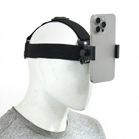 Support de téléphone pour la tête, vue à la première personne (POV), sangle de fixation pour la tête, mains libres pour smartphone, vlogging, diffusion en direct