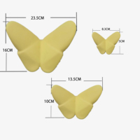 2024 céramique plus récent peinture à la main vif vif animé doré tenture murale papillon pour décoration murale