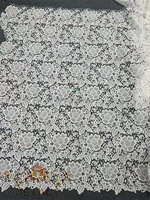 DELACE MY Kain Brokat Mewah Motif Bunga Mekar, Larut dalam Air, Berongga, untuk Gaun Pengantin