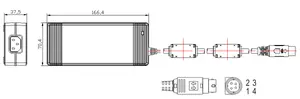 XINHE pengisi daya adaptor daya medis, 130W 15V 7,35a PH130-15 untuk peralatan medis portabel atau dalam ruangan AC Universal