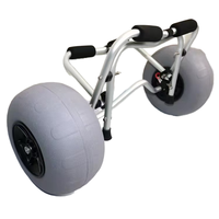 Chariot de plage en aluminium pour l'extérieur, facile à transporter, accessoire de kayak de pêche pour les lacs et les rivières, fabriqué en Chine