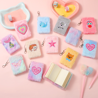 Carnet de notes portable en peluche miniature pour enfants, brodé en spirale avec motif de dessin animé, idéal comme cadeau manuscrit – Vente en gros