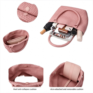 Wholesale Fashion <b>Woven</b> Water Resistant Zipper Closure <b>Straw</b> Handbag Trend Large Capacity Casual Lady Shoulder Tote <b>Bags</b> Women - Product Image 5