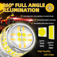Ampoules LED pour voiture HCLIGHTS, prix d'usine, ambre rouge, 3014 3030 6V 12V 24V T25 T20 BA15S S25