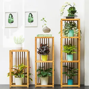 3 Tiers Natural Bamboo Plant Stand Garden Flowers Pot Flowers rack