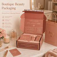 Emballage personnalisé en carton ondulé avec logo en feuille d'or rose, emballage de luxe pour vêtements, boîtes d'expédition artisanales pour cosmétiques