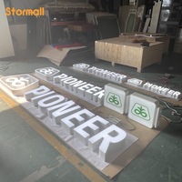 Enseigne extérieure en lettres lumineuses frontales en acrylique, logo LED personnalisé pour agence, bureau de finance, bâtiment commercial