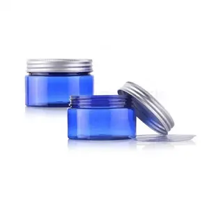 30g 50g 100g Kosmetik verpackungs behälter Klares grünes bernstein blaues Plastik creme glas