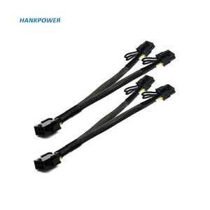 Örgülü PCI-E 6 Pin çift PCIe 8 Pin (6 + <span class=keywords><strong>2</strong></span>) pin PCI Express güç adaptörü GPU Splitter uzatma kablosu - Product Image 4